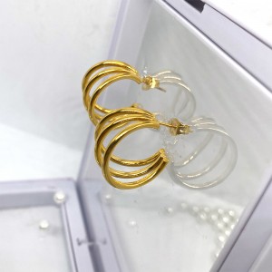 스테인레스 스틸 진공 금도금 18K/14K 귀걸이