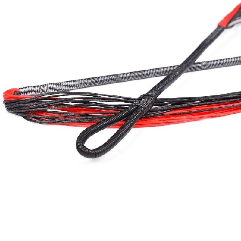 Elong 야외 280110-01 26.6inch 28 스트랜드 석궁 문자열 레드 블랙 150 파운드 이상 적합 recurve crosbbow