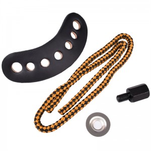 Elong 야외 470018 손목 슬링 오렌지 컬러 가죽 금속 Grot 양궁 복합 보우 슈팅 장비