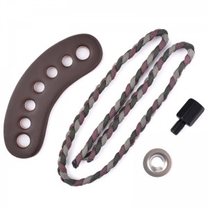 eleong 야외 470011 손목 슬링 가죽 금속 Gromet 회색 색상 양궁 화합물 활 촬영