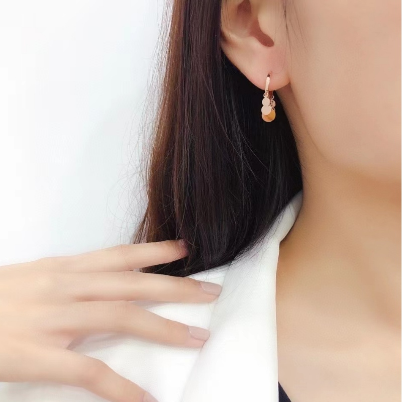 Tuochen 쥬얼리 공장 새로운 디자인 18K 노란색/rose 골드 귀걸이 세트 선물 여성을위한