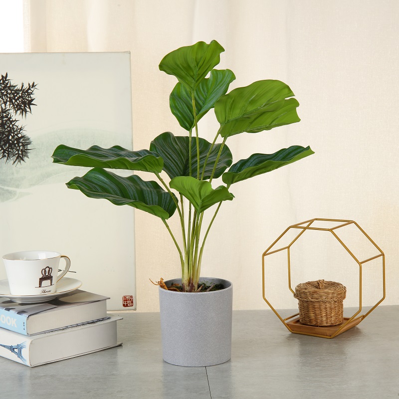 가정 장식을위한 냄비에 높은 시뮬레이션 진짜 진짜 감동적인 인공 녹색 식물