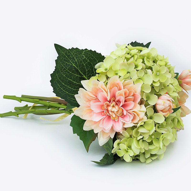 뜨거운 판매 아름 다운 로맨틱 웨딩 테이블 장식 신부 꽃다발 인공 실크 꽃