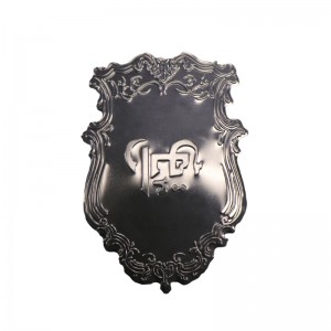 금속 골드 알루마이트 맞춤형 알루미늄 향수 스티커를 처리했습니다