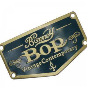 Yongfu 하드웨어 사용자 정의 황동 빈 명판 산 에칭 구리 명판