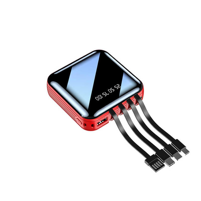 4 in 1 Mirror 20000mah 휴대용 LED 조명 빠른 충전 전원 은행