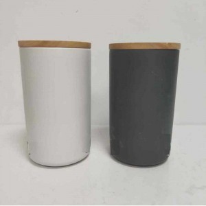 나무 뚜껑 세라믹 석기 스토리지 용기 항아리와 도매 높이 라운드