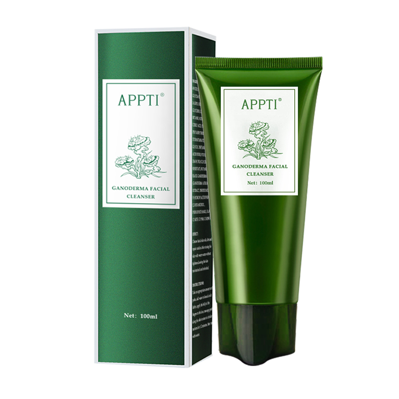 개인 레이블 Anti Acne Aloe Vera Face Wash Facial Cleanser Ganoderma Essence Fash Wash