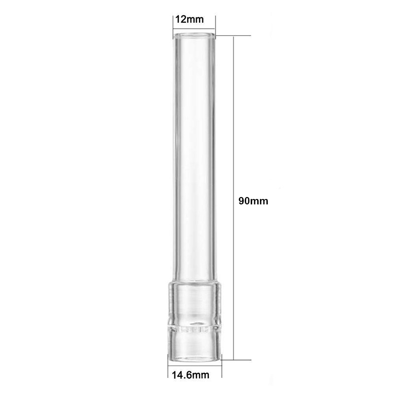 90mm 교체 유리 아로마 튜브 스템 스트레이트