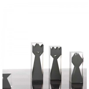 클래식 장난감 높은 크리스탈 아크릴 체스 세트