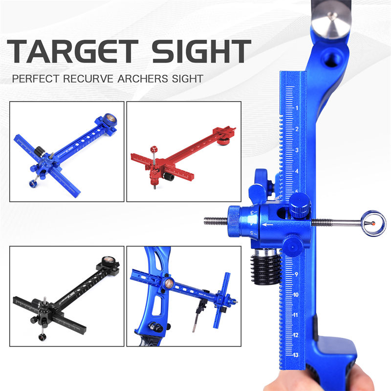 Ellongarrow 260007 양궁 Recurve 활 타겟 슈팅 알루미늄 소재 Recurve Bow Sight