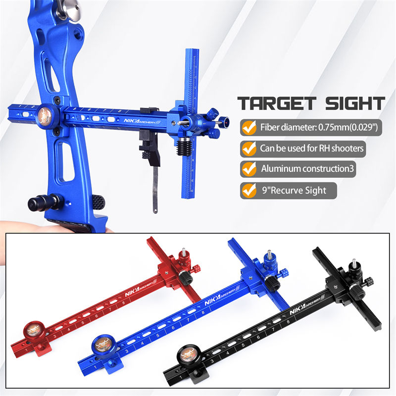 Ellongarrow 260007 양궁 Recurve 활 타겟 슈팅 알루미늄 소재 Recurve Bow Sight