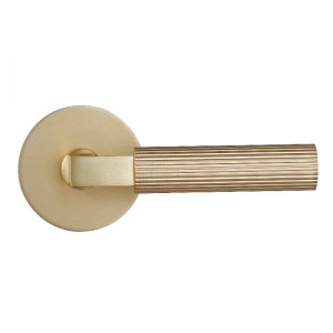 R7132 현대 라운드 모양 Knurled Door Handle, Heavy Duty Passage Door Lever Set