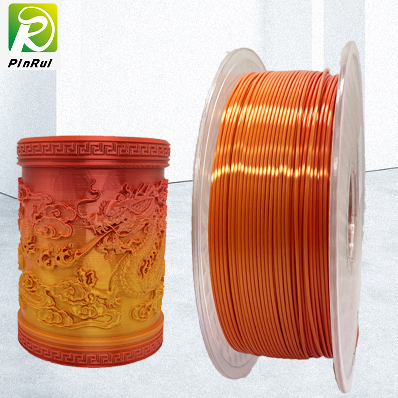 Pinrui 고품질 레드 골드 레인보우 1.75mm 3D 프린터 PLA 필라멘트