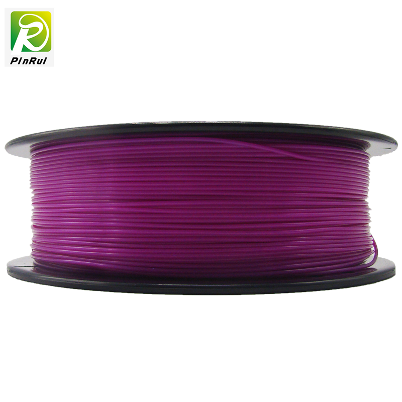 Pinrui 고품질 1kg 3D PLA 프린터 필라멘트 투명 보라색 색상