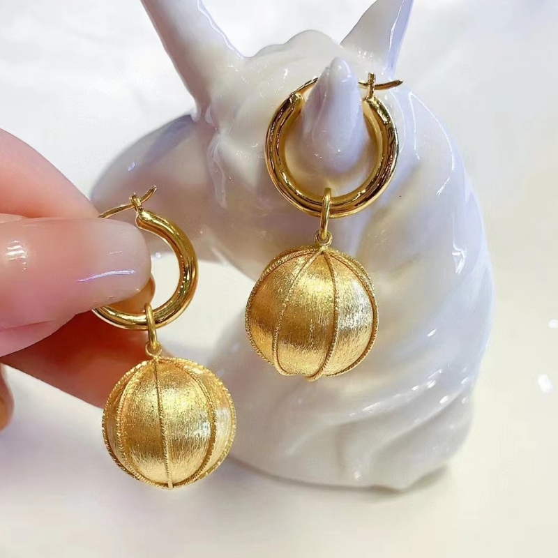 Tuochen Jewelry 18K 옐로우 골드 여성을위한 귀걸이 준비
