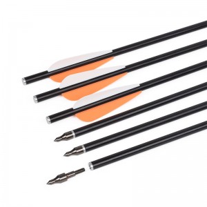 Ellongarrow 16inches 6 * 8mm 양궁 유리 섬유 석궁 볼트 화살표