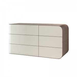 현대식 홈 가죽 가죽 나무 흰 뷔페 사이드 보드 식당을위한