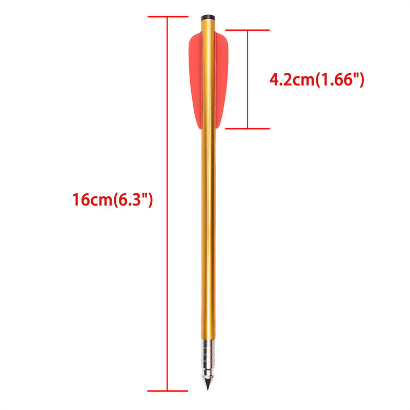 elongarrow 160mm 금색 샤프트 알루미늄 권총 석궁 화살표 볼트