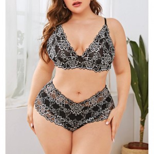 2 톤 메쉬 레이스 속옷 세트