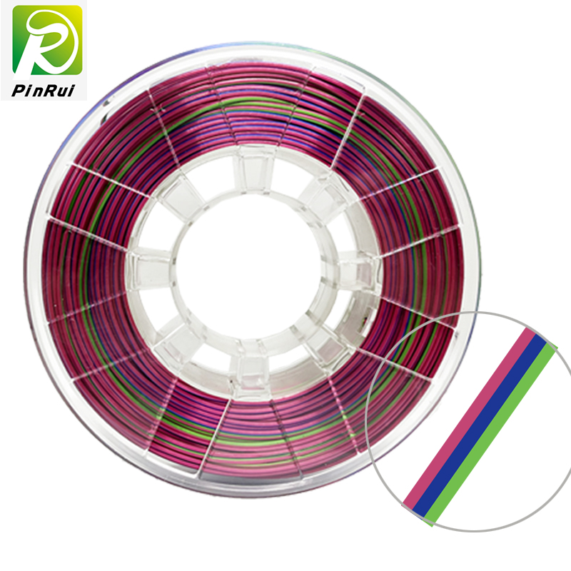 3D 프린터 용 필라멘트 듀얼 컬러 실크 필라멘트의 Pinrui Silk Triple Colors