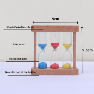 공장은 부엌 요리를위한 1 모래 시계의 1 모래 시계 목재 유리 모래 타이머로 사용자 정의 할 수 있습니다.