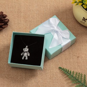 보석 고급 링 박스 보우 노트 박스 작은 팔찌 귀걸이 상자 보석 상자