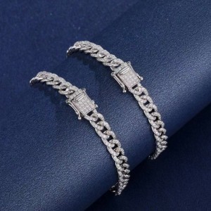 Tuochen Jewelry 18k/14k/10k 골드 쿠바 팔찌/moissanite stone for man