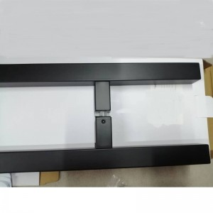 SS-031 블랙 고품질 스테인레스 스틸 유리 도어 푸시 풀 핸들 h 형태 더블, 24 인치 정사각형 슬라이딩 도어 손잡이