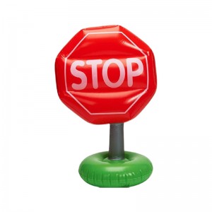 제조업체 맞춤형 PVC 팽창 식 교통 표지판을 불고로드 블록 삼각형 도로 표지판 경고 표지판 PVC 장난감