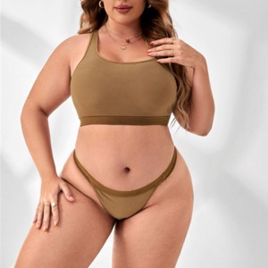 원활한 편안한 여자 란제리 세트 패널 브라스 섹시 끈 속옷 세트