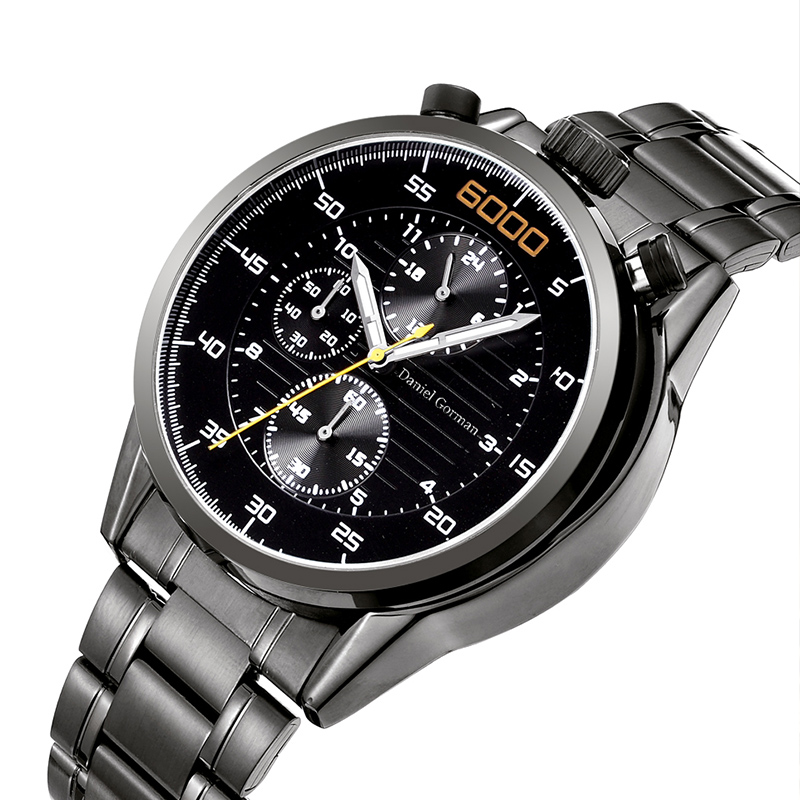 Daniel Gorman Casual Quartz 시계 남성 클래식 스포츠 시계 스테인리스 스틸 클래식 석영 시계