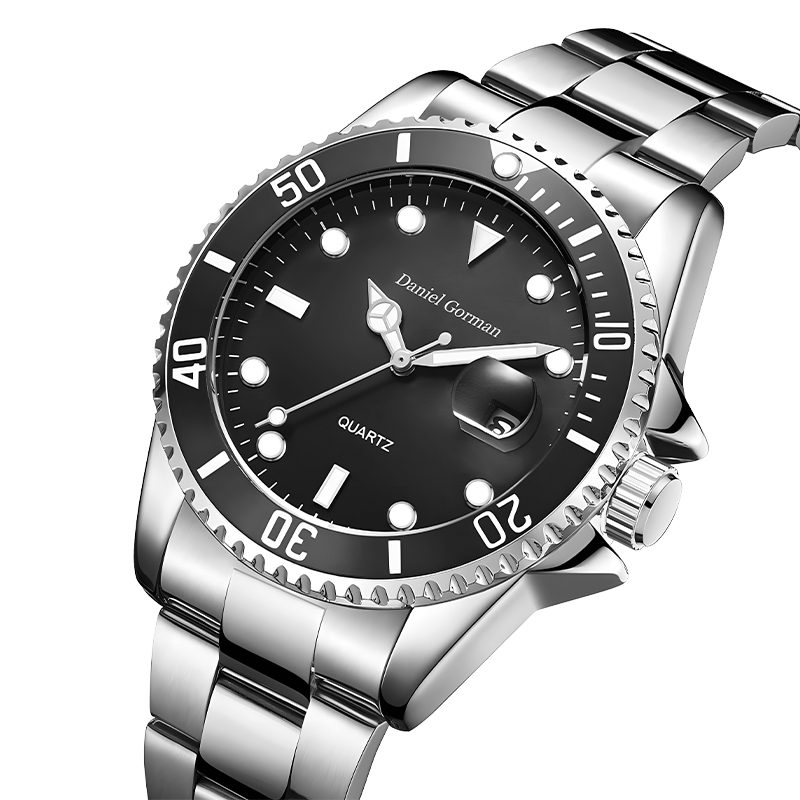 Daniel Gorman Top Quality Men \\ '의 스포츠 시계 방수 클래식 스테인리스 스틸 스트랩 패션 남자 \\'s Watch Business Quartz WatchRM001