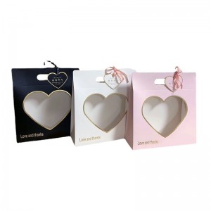 꽃 박스 사랑 핸드 박스 페이퍼 선물 상자 포장 상자 방수 폴딩 상자 꽃 포장 재료