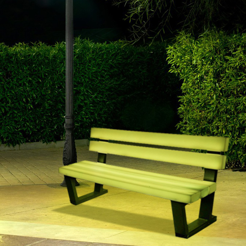 16 색 LED 가구 방수 정원 벤치 충전식 리튬 배터리 야외 LED 의자