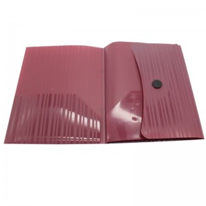 학교 및 사무실을위한 A4 크기 PP 플라스틱 버튼 문서 가방