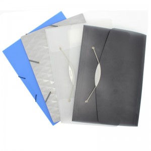 학교 및 사무실을위한 A4 크기 PP 플라스틱 버튼 문서 가방