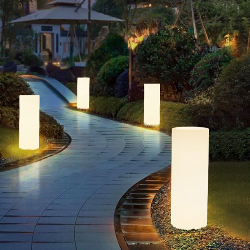 LED 야외 정원 예술 장식 조명 RGB 색상 변화 원통