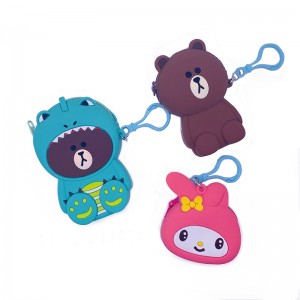 귀엽고 작은 상자 문자 실리콘 에나멜 백