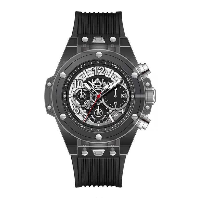 Daniel Gormanrm2209 자동 아크릴 투명 디자인 남성 \\ 'Quartz Watch Waterproof Men \\'S Watch Business Watch Men \\ 's Watch