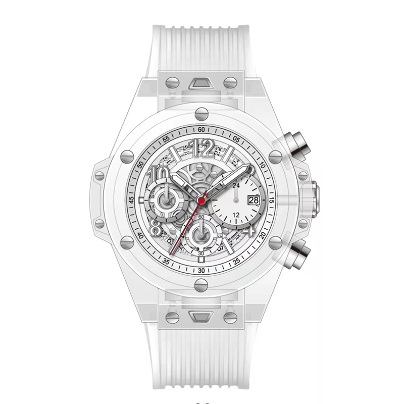 Daniel Gormanrm2209 자동 아크릴 투명 디자인 남성 \\ 'Quartz Watch Waterproof Men \\'S Watch Business Watch Men \\ 's Watch
