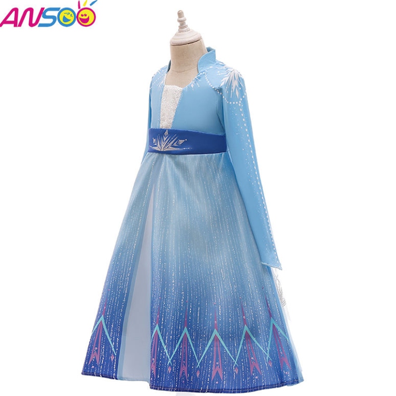 Ansoo Kids Elsa Princess Dress Halloween Cosplay Fancy Party Dress Up Anna Elsa 의상을위한