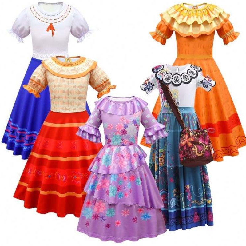 2022 Encanto Magic Full House Cosplay 의상 보라색 Encanto 의상 Isabella for DGHC-138