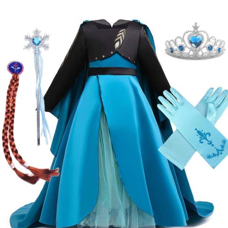 Queen Coronation Costume New Elsa 2 Girl Dress Elsa Dress Up Children HCGD-035