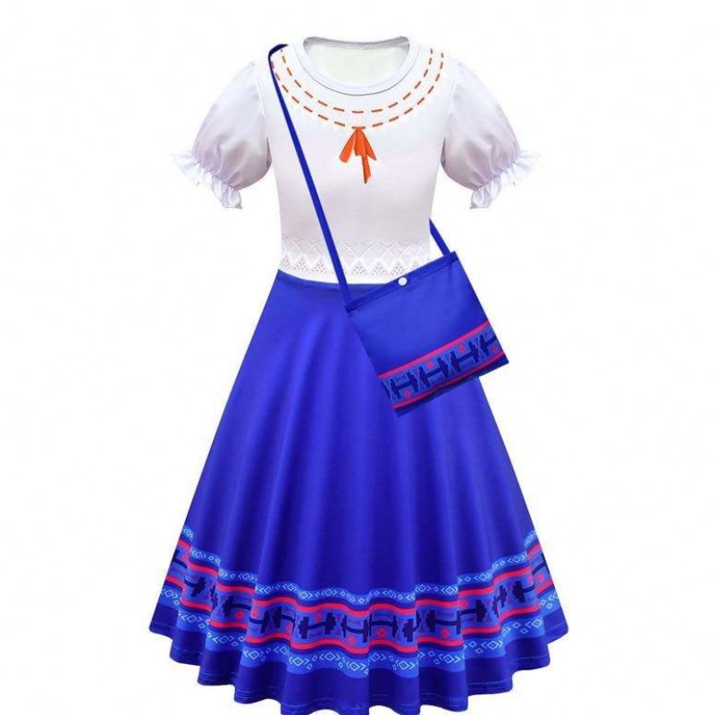 카니발 할로윈 공주 파티 옷 꽃 나무 주름 길이 드레스 미라벨 encanto 의상 90-170cm HCIS-006