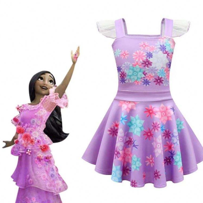 TV&Movie Cosplay Purple Dress Girls Princess Costume 어린이 멋진 드레스 파티 어린이 코스프레