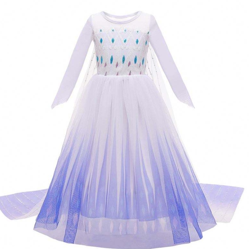 새로운 스타일 여자 공주 엘사 드레스 볼 가운 생일 생일 코스프레 helloween 의류 TV/movie Cosplay Costum