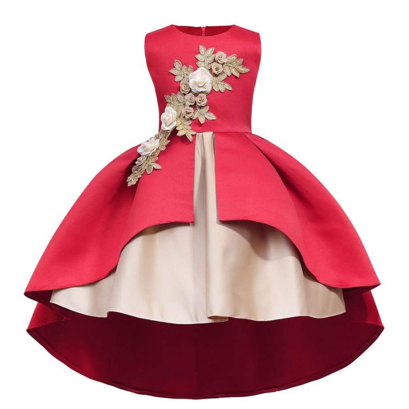 도매 소매 소매 공주 드레스 보우 레이스 공주 케이크 옷을위한 어린이 어린이 꽃 소녀 드레스
