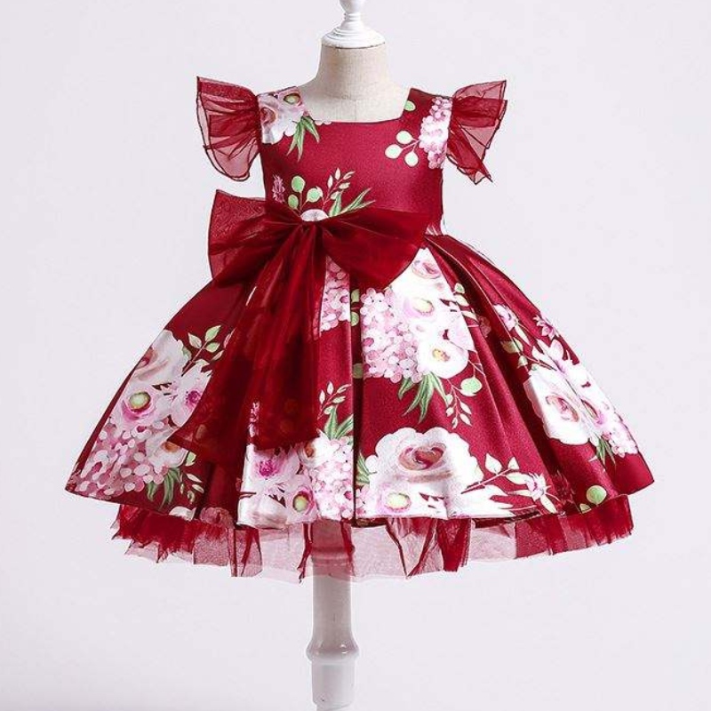 Baige Children Party Children Dresses 아기 소녀 인쇄 웨딩 드레스 안주인 공주 드레스 xh82028