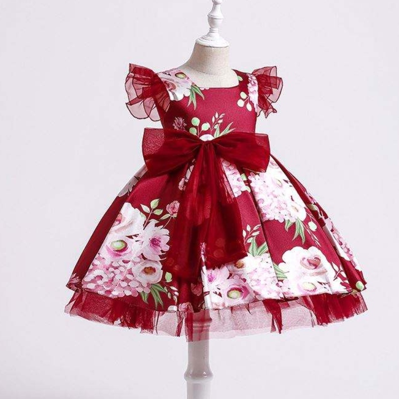 Baige Children Party Children Dresses 아기 소녀 인쇄 웨딩 드레스 안주인 공주 드레스 xh82028